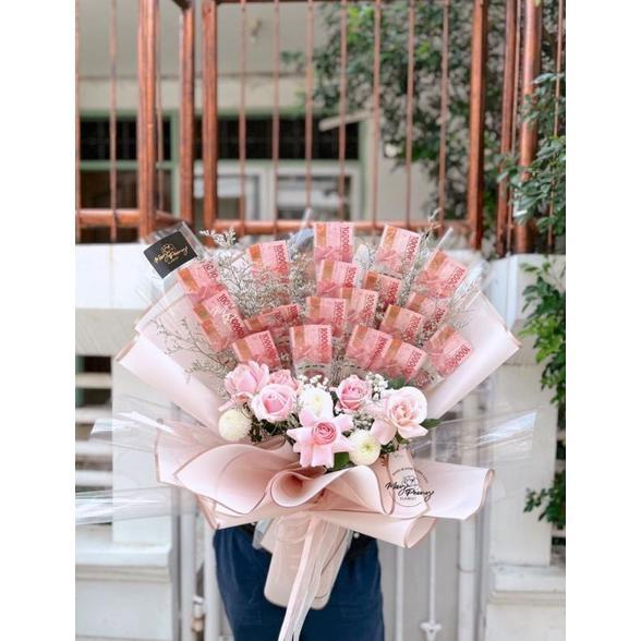 Free Ongkir Money Bouquet Model Standing Nominal Besar - Buket Bunga Uang Bucket Bunga Flower Bouque