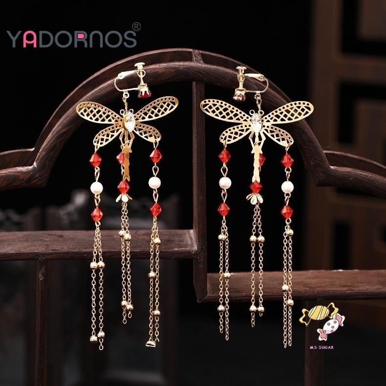 Diskon Yadornos Tiara Pengantin Wanita Menunjukkan Pakaian Wo Toast Pakaian Kepala Tassel Phoenix Cr