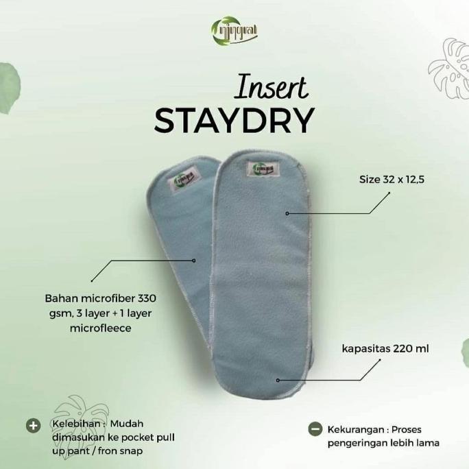 Pannolino- Ningrat Extra Insert Clodi Penyerap Popok Kain Microfiber Bamboo Hemp Bayi