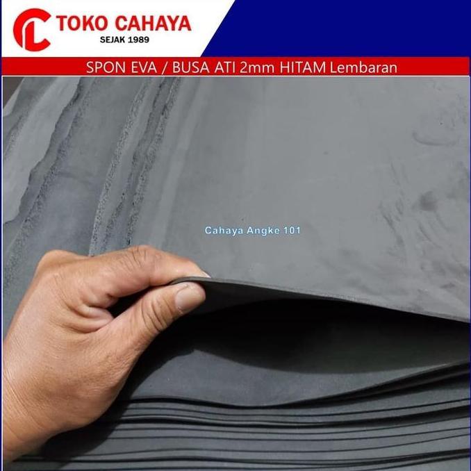 Giocare- Spon Eva Sponge Busa Ati Spon Karet 2Mm Hitam 120 X 210 Cm Lembaran