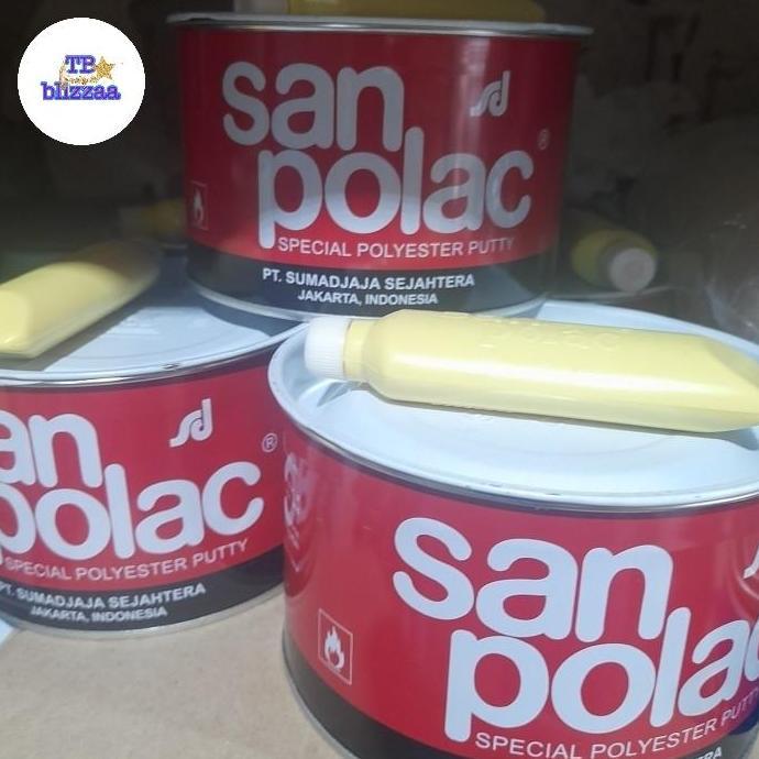 Flestrik- Dempul Sanpolac 1 Kg Untuk Dempul Mobil Dempul Besi Dempul Plastik Dll San Polac 1Kg Sanpo
