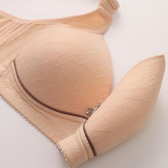 Wagee- Bra Jumbo Cup Besar Busa Tipis Lembut Bh Wanita Motif Polos Tali Tebal Nyaman