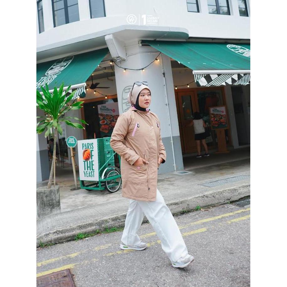 Lansungkirim- Hijacket Montix Imperial Parka Muslimah Jaket Sporty Anti Angin Untuk Traveling Dan Na