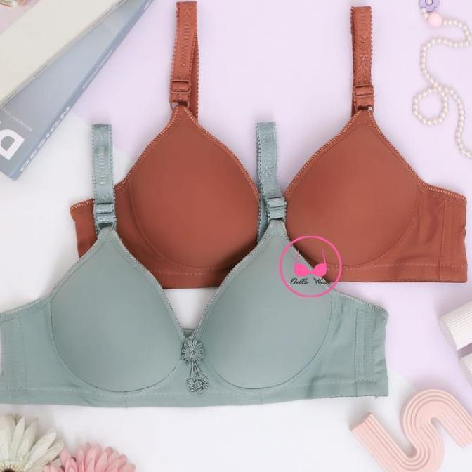 Wagee- ( 3 Pcs ) Bra Toyazi Motif Polos Random Bra Cup B (Sedang) Jesslyns 719