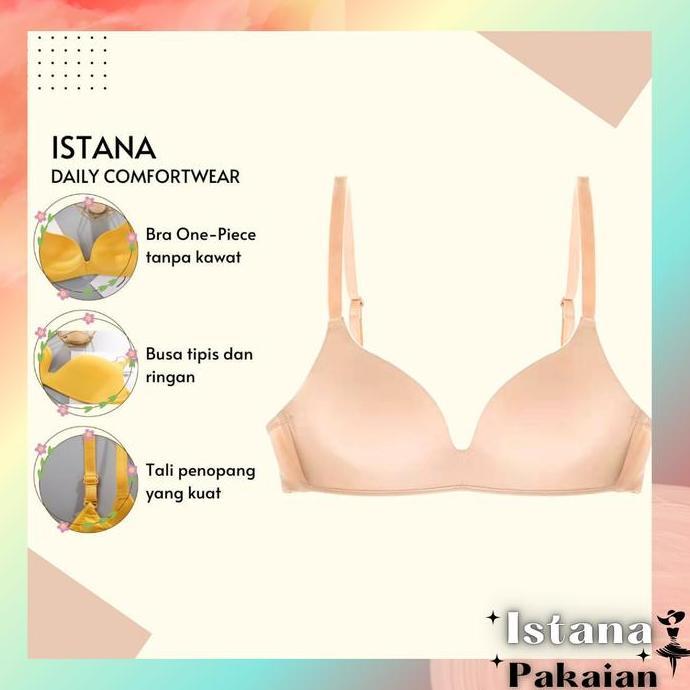 Wagee- Istana - 9003 Bra Bh Push Up  Polos Dengan Tiga Kaitan Tali Bisa Atur Dalam Wanita Import Bus