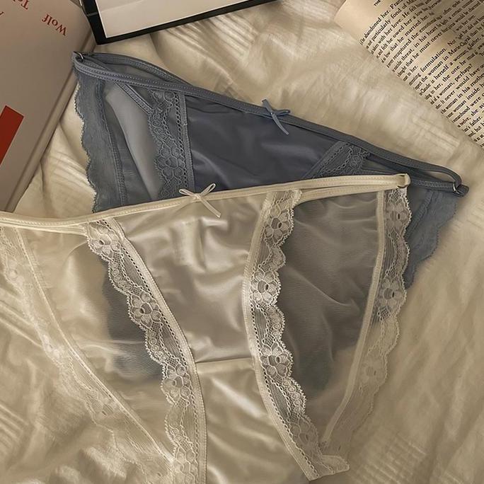 Wagee- Celana Dalam Wanita Renda Satin Mulus Seksi Pinggang Rendah Cd Lucu Keren