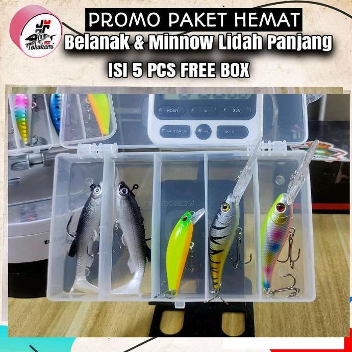 Minnow Lidah panjang Sepaket minnow Sinking belanak
