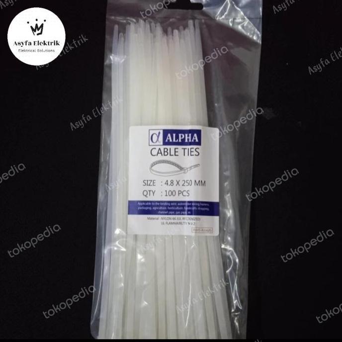 kabel ties alpha 20cm / 25cm / 30cm tebal 4,8