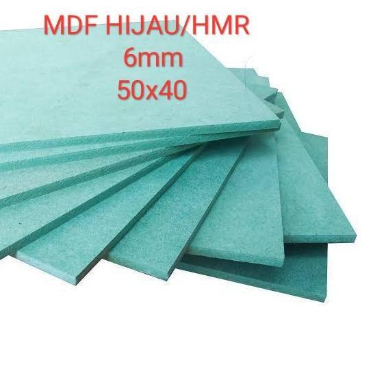 papan MDF hijau/ HMR 6mm (50x40)cm, papan HMR, plywood MDF HMR