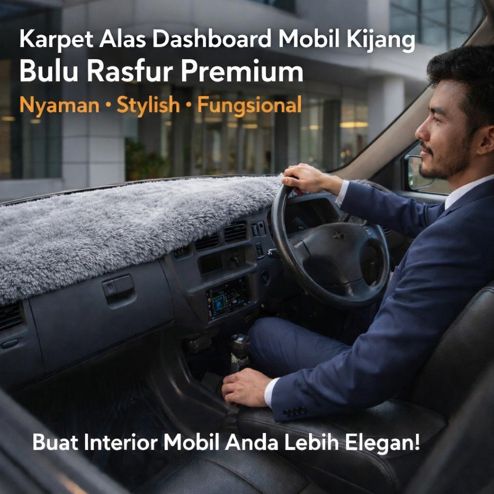 NEW KARPET ALAS DASHBOARD BULU MOBIL KIJANG KAPSUL LGX KRISTA CUSTOM NAMA AntiSilau Lembut Nyaman El