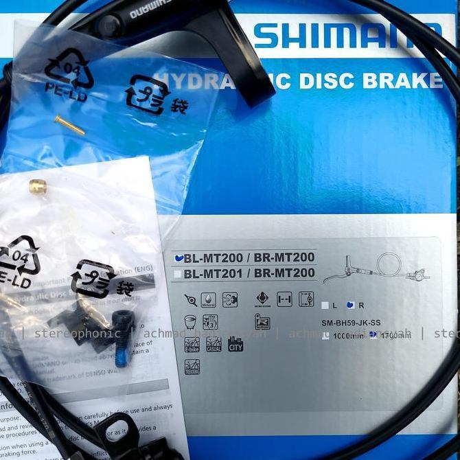 BNIB sepasang KANAN KIRI.. Brakeset SHIMANO MT200 Brakeset Hidrolik Rem Hidrolik MT200 SHIMANO Brake