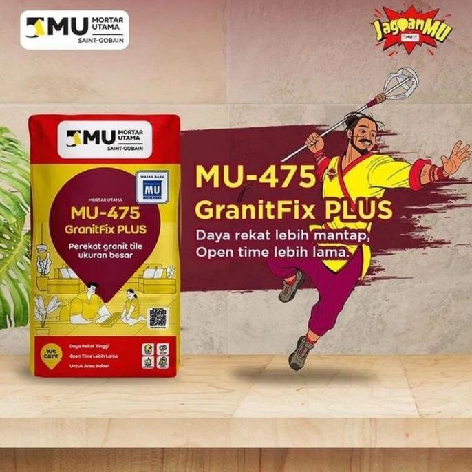 MU-475 Semen Instan Perekat Granit Ukuran Besar 25kg