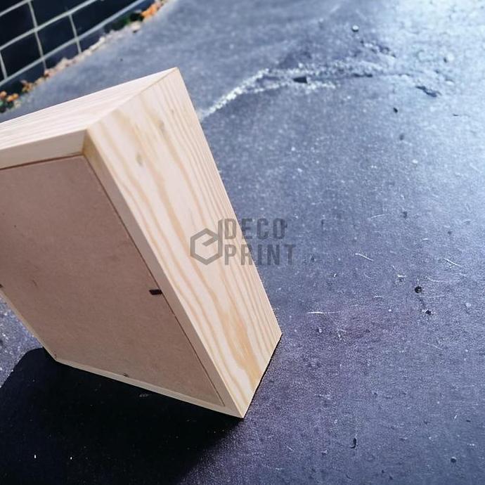 SidsWood [3D207] Pigura 3D Kayu 20x20x7 cm Bingkai Mahar, Perhiasan, Foto, Bunga Kering | Frame Jati