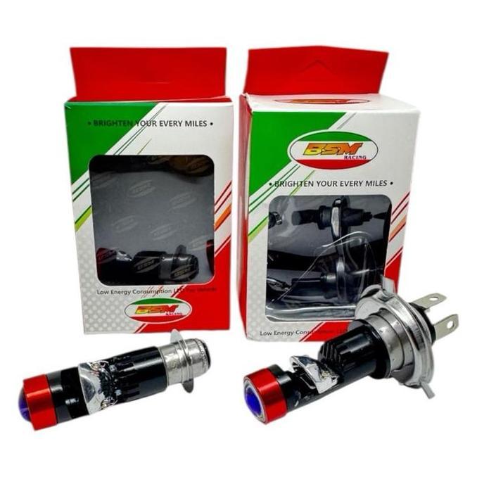 BSM LED LAMPU LED LASER H6 H4 BLUELENS SUPER TERANG DEKAT PUTIH JAUH KUNING Motorcycle