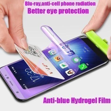 SAMSUNG J7 PRIME ANTI GORES JELLY HYDROGEL DEPAN BELAKANG BLUE RAY