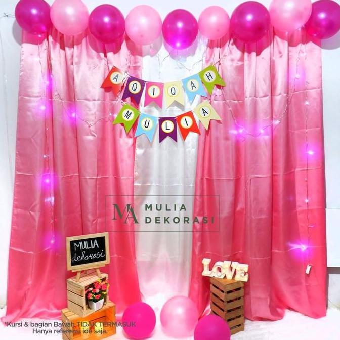Dekorasi Aqiqah Khitan Backdrop Lamaran 7 Bulan Premium PhotoBooth DIY