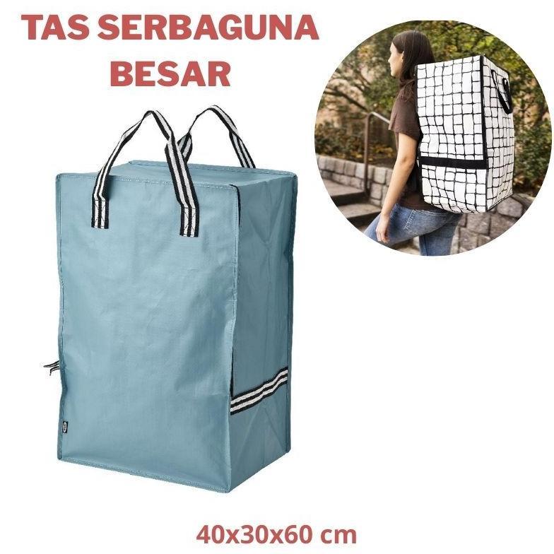 Tas Kantong belanja Laundry Bag Dengan  Resleting Ransel Besar Jumbo
