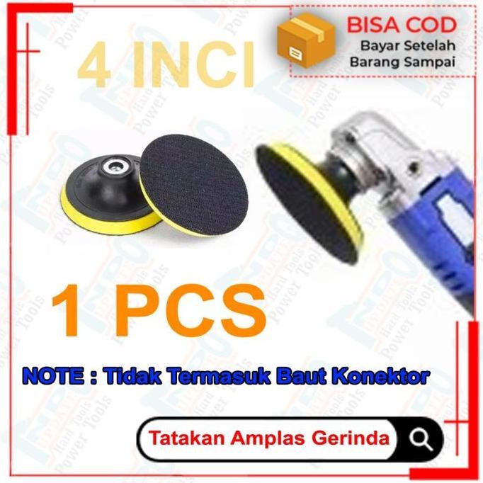 PHLOX Tatakan Amplas Bulat Gerinda 4 inch Bantalan amplas Poles Gerinda