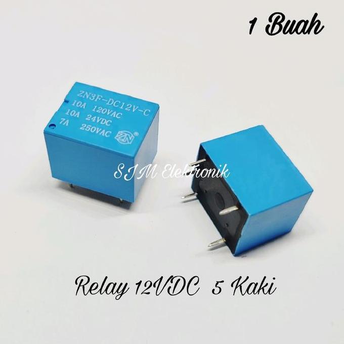 Relay 12Vdc 5 Kaki Relay 5Pin Dc 12 Volt Hemat
