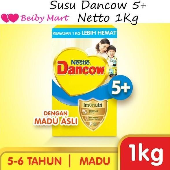 Gyunyu- Nestl Dancow Susu 5+ Rasa Vanila / Madu 1Kg Kemasan Baru Lebih Hemat Untuk Anak 5 Tahun Ke A