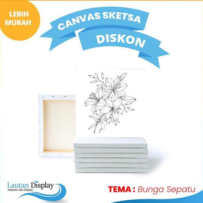 Colore- Kanvas Lukis Sketsa 20X20 Cm / Media Lukis Canvas Sketsa 20X30 Cm