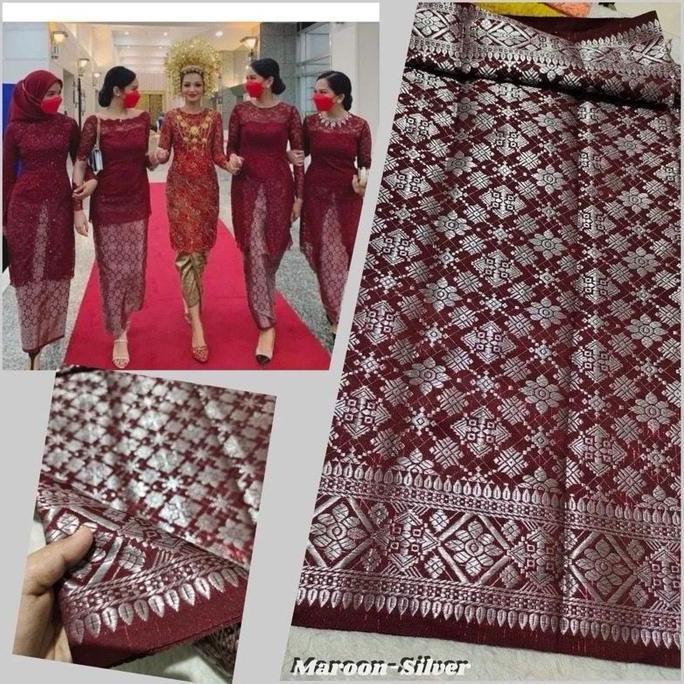 Rok songket // rok lilit songket siap pakai // rok bridesmaid // bawahan kebaya // Kain songket tenu