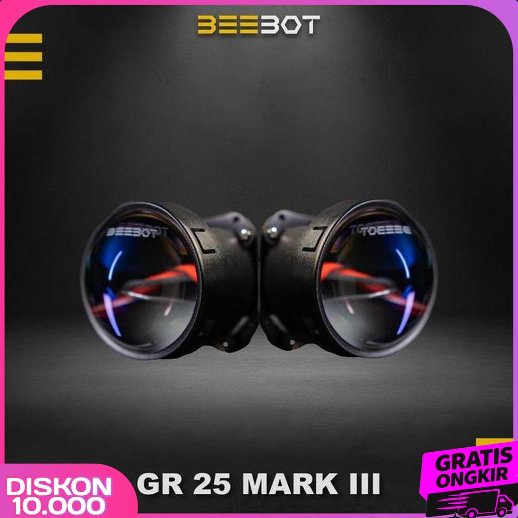 Beebot Gr25 Mark Iii Lampu Motor Biled Projie Led 2.5 Inch Headlamp Project Mobil 50W/60W Flat Cut O