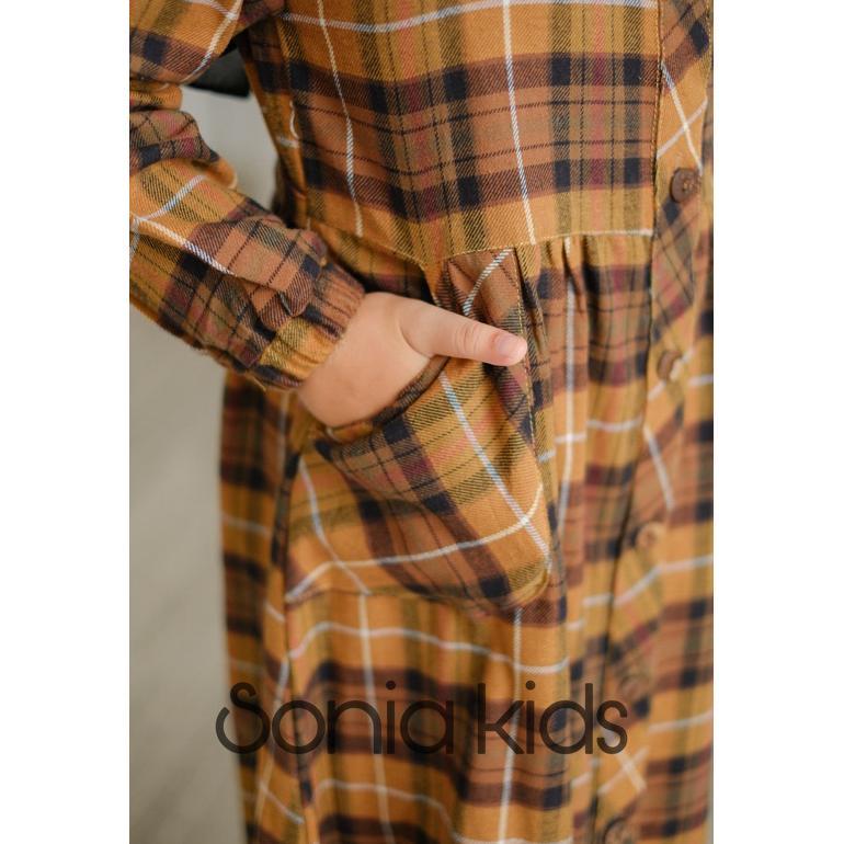 TERMURAH GAMIS ANAK ABAYA DRESS KATUN FLANEL KOTAK-KOTAK