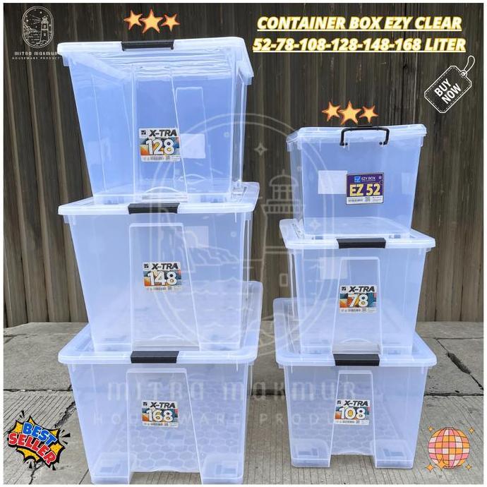 Promo EZY STORAGE BOX CONTAINER BOX EZY TRANSPARAN EZY 10 15 18 30 35 45 Diskon