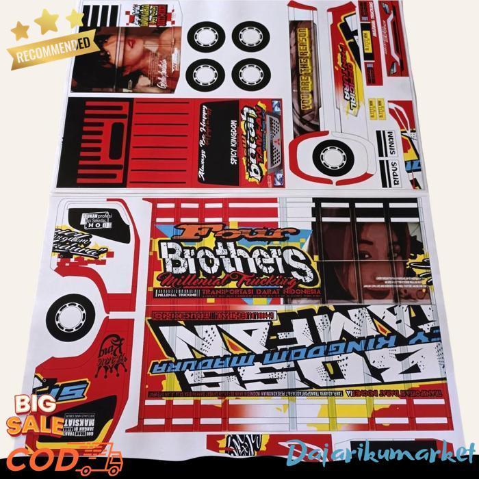 Pola Miniatur Truk Oleng/Sticker Untuk Merakit Truck Oleng