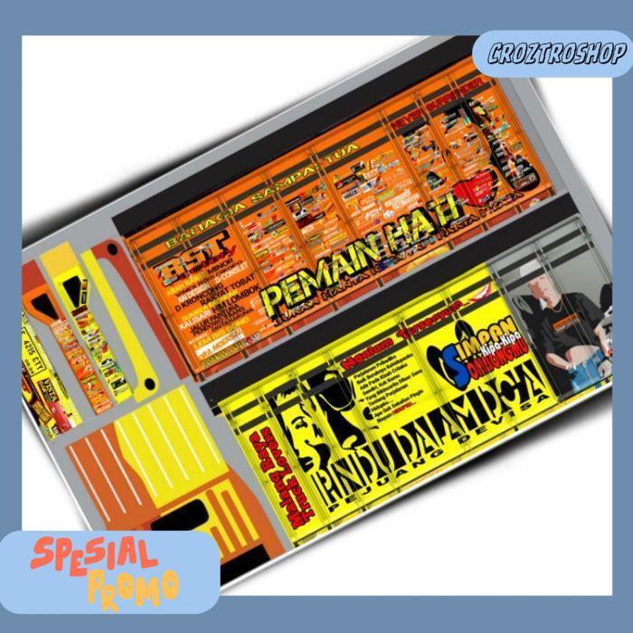 Stiker Truk Oleng Pola Miniatur Mobilan Anti Gosip Trending Topic Ukuran Besar