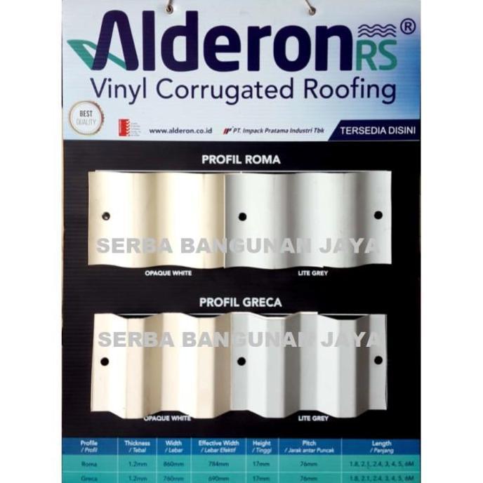 Nok / Wuwungan Alderon Rs Jurai Atap Upvc Single Layer