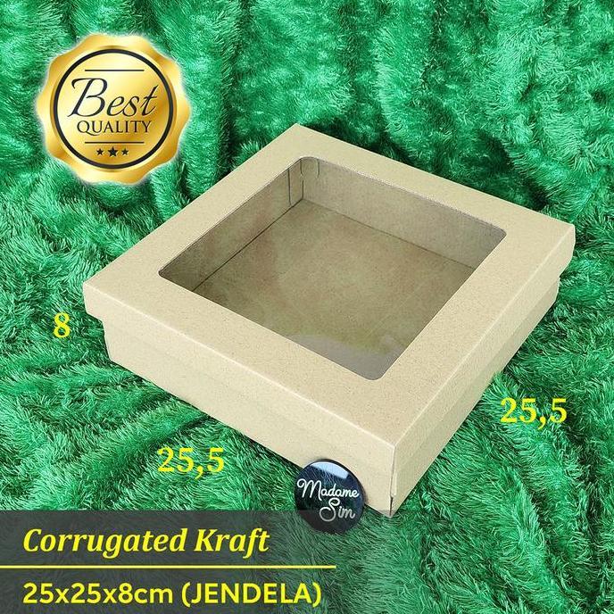Promo KOTAK PUDING LASAGNA - CAKE BOX - DUS BOLU 25x25x8 (JENDELA) Diskon