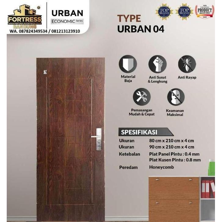 Fortress Pintu Baja Urban 04 / Pintu Rumah Ekonomis / Pintu Panel