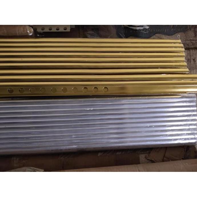 Kuku Macan Alumunium Gold / Tile Trim / Corner / Sudutan Keramik