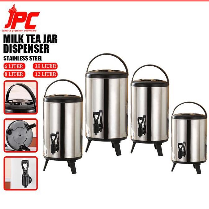 NEW JPC Dispenser Air Panas Dan Dingin 6L/8L/10L/12L Dispenser Teh Susu Dispenser Air Berinsulasi St