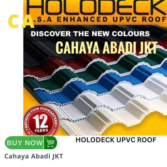 TERLARIS ATAP UPVC MERAH HOLODECK PER METER gratis ongkir