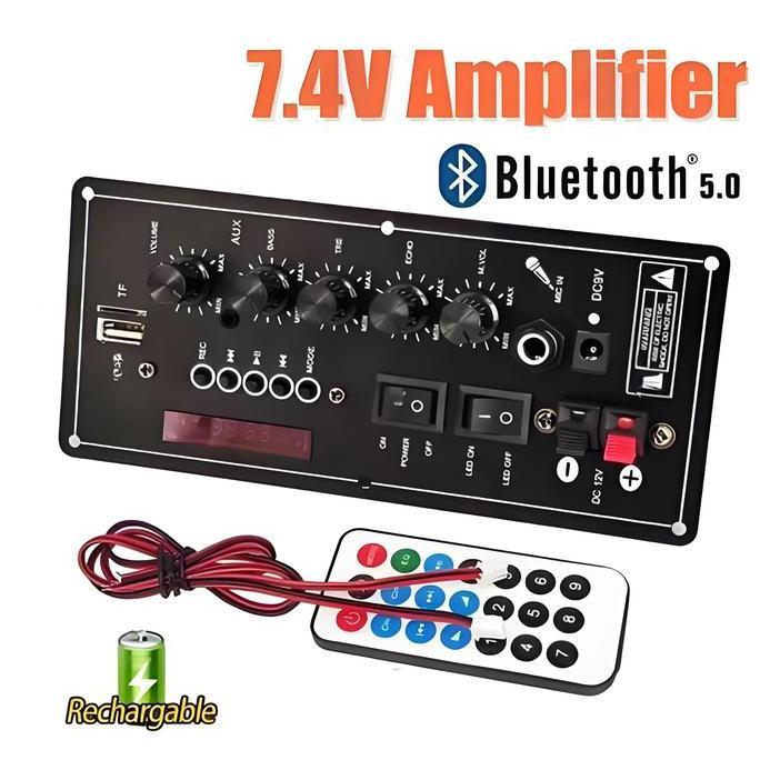COD Power Amplifier Board 3.7V/7.4V Baterai Rechargeable Audio MP3 Mobil Papan Decoder Amplifier USB