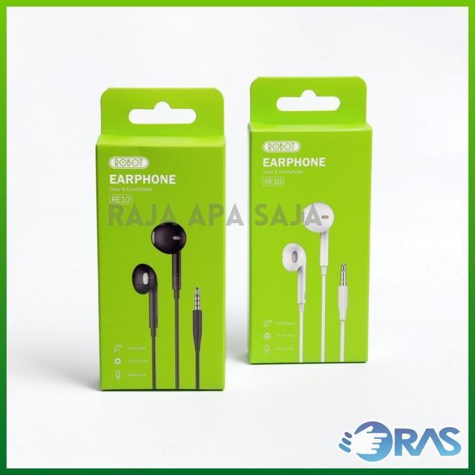HEADSET ROBOT RE10 FULL BASS STEREO - Handsfree Earphone Hetset Handset Henset Hedset Bas
