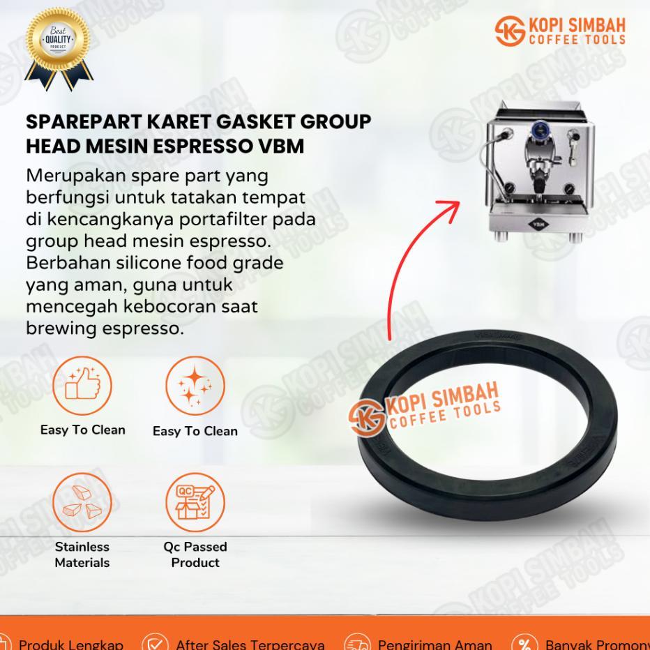 Karet Gasket Group Head Portafilter Mesin Kopi Espreso Vbm Vibiemme Ori Sparepart Espresso Machine