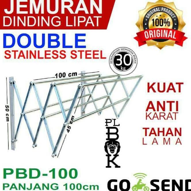 TERLARIS JEMURAN DINDING LIPAT STAINLESS/JEMURAN STAINLESS LIPAT