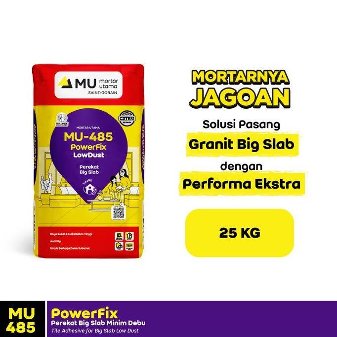 TERLARIS Mortar Utama MU-485 PowerFix Perekat Big Slab 25Kg gratis ongkir