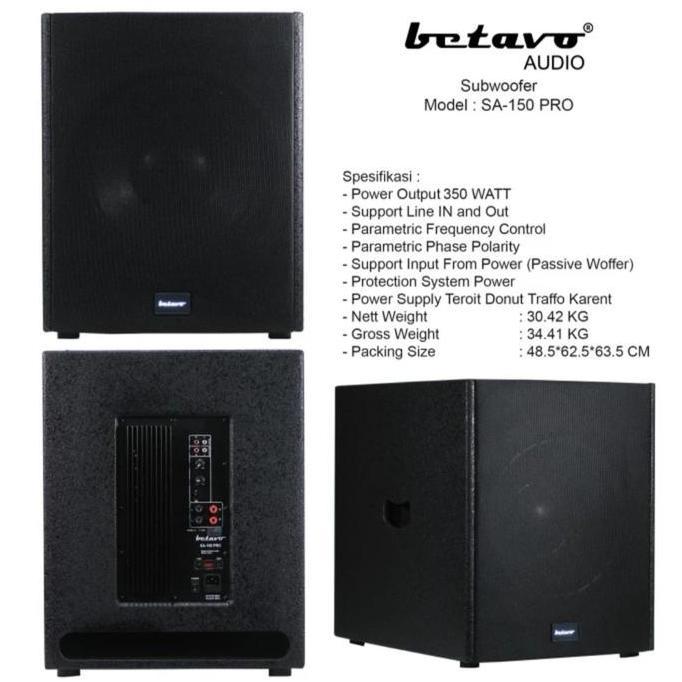 Subwoofer Aktif 15 Inch Betavo Sa 150 Pro Original