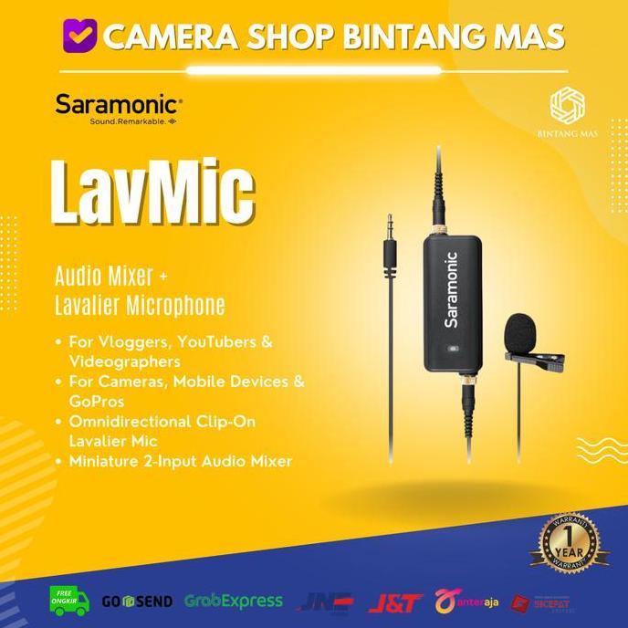 TERLARIS SARAMONIC LAVMIC AUDIO MIXER WITH LAVALIER MICROPHONE