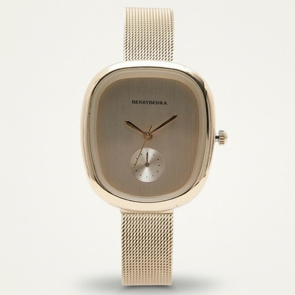 RAVELLACOLLECT BERRYBENKA - JAM TANGAN RANTAI WANITA SOFIA CAILEY SQUARE ORIGINAL