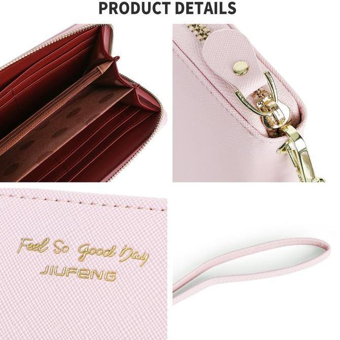 Dompet Minimalis Jiufeng Dompet Panjang Remaja Wanita Korea Dengan Kapasitas Besar