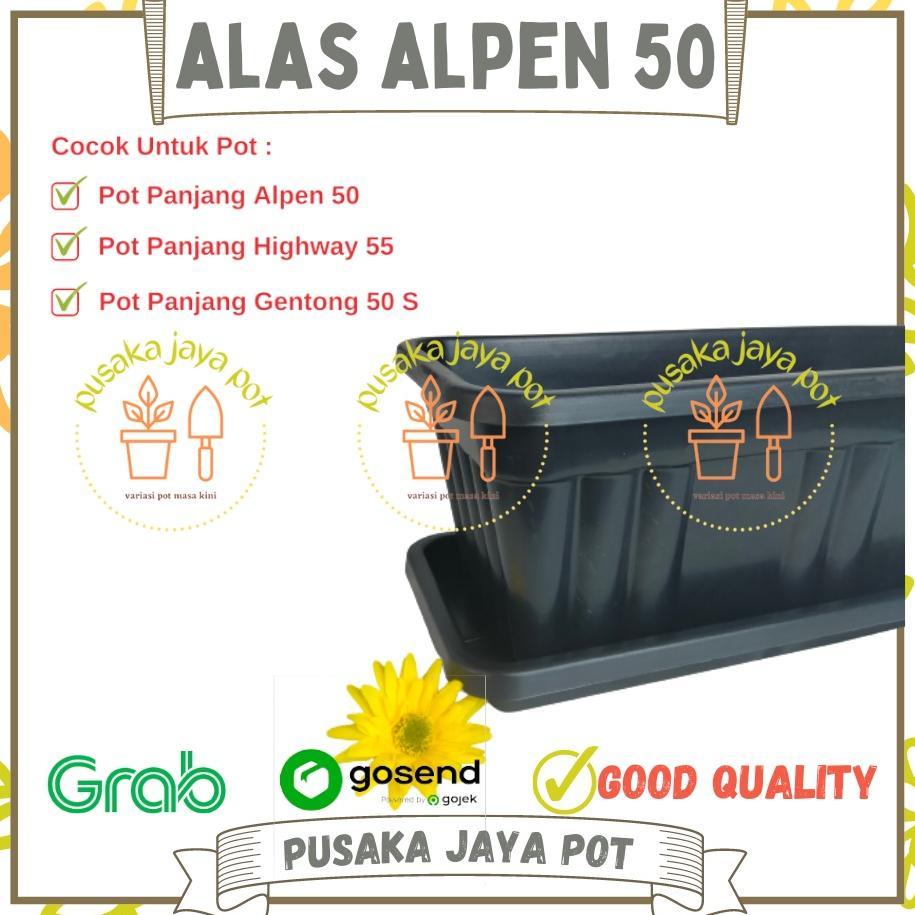 Promo Cod Pot Panjang Alpen 50+Tatakan Putih Hitam Hijau Coklat Merah Bata Pot Bunga Segi Panjang 50