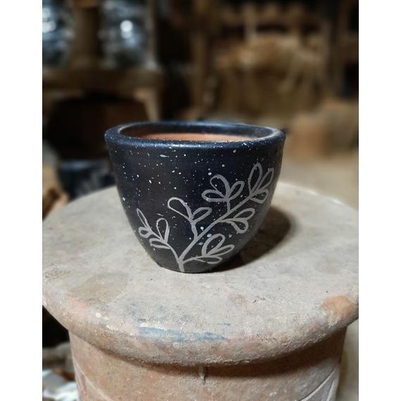Promo Cod Pot Marble Lukis Tanah Liat Untuk Kaktus ><