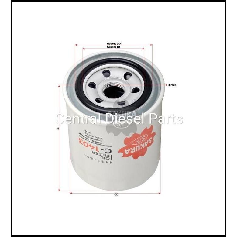TERBARU OIL FILTER OLI SUZUKI VITARA ESCUDO 1600CC JIMNY C-1403 C1403 SAKURA 