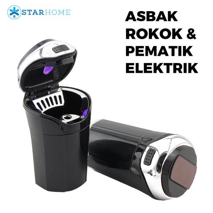 Promo Asbak Rokok Mobil Lengkap dengan Pematik Elektrik Tempat Rokok Diskon